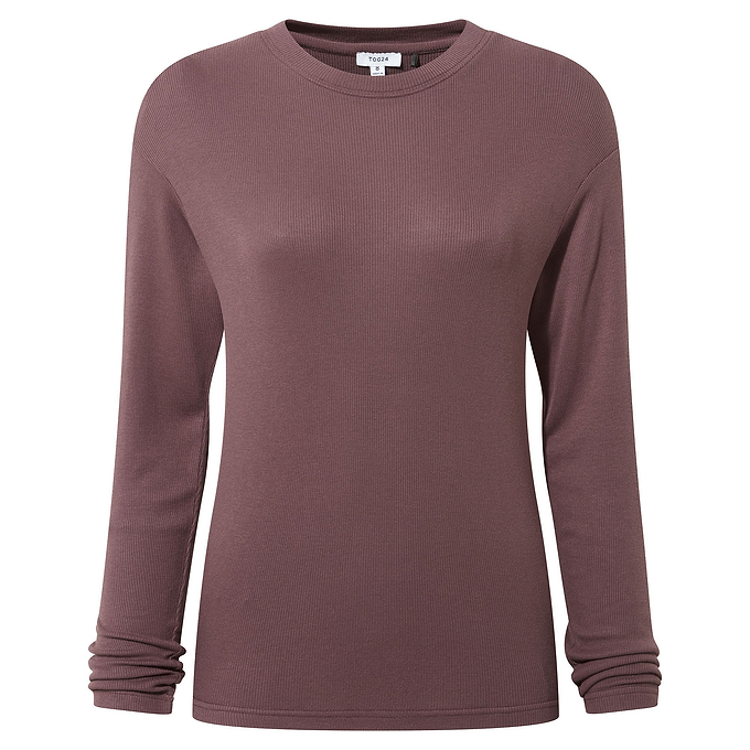 Jemma Womens Long Sleeve Supersoft T-Shirt - Dark Mauve