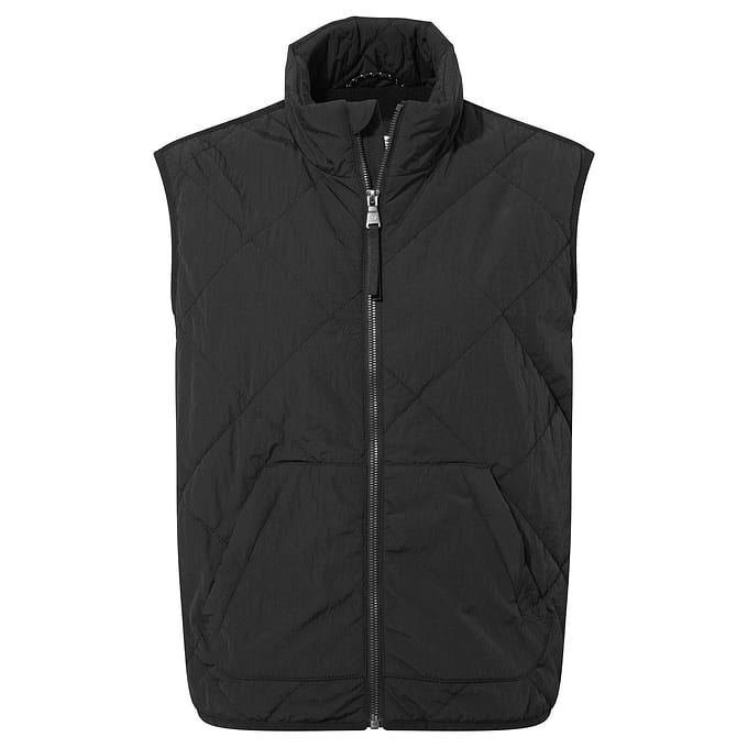 Juni Womens Relaxed Fit Shower Resistant Insulated Gilet - Black