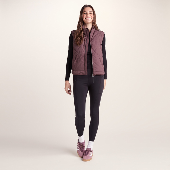 Juni Womens Relaxed Fit Shower Resistant Insulated Gilet - Dark Mauve