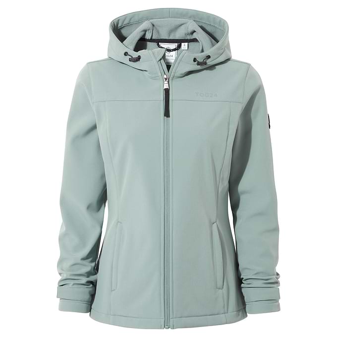 Keld Womens Shower Resistant Hooded Softshell Jacket - Smokey Teal
