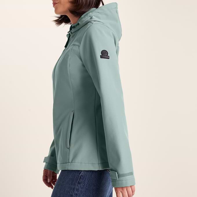 Keld Womens Shower Resistant Hooded Softshell Jacket - Smokey Teal