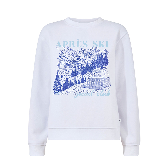 Kendall Womens Supersoft Apres Ski Print Sweatshirt - Optic White