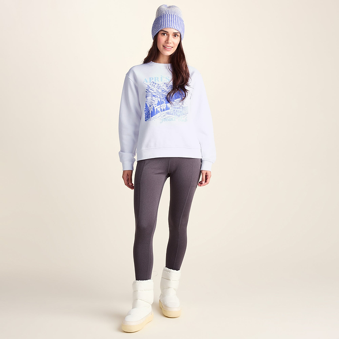 Kendall Womens Supersoft Apres Ski Print Sweatshirt - Optic White