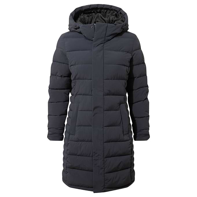 Kirkham Womens Long Shower Resistant Insulated Jacket - Dark Indigo