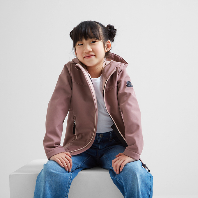 Koroma Kids Softshell Hooded Jacket - Mauve