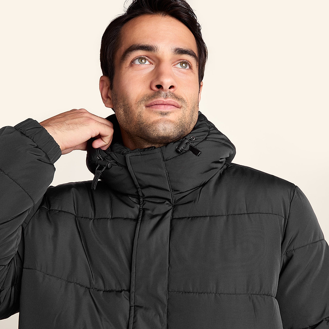 Langrick Mens Long Insulated Jacket - Black