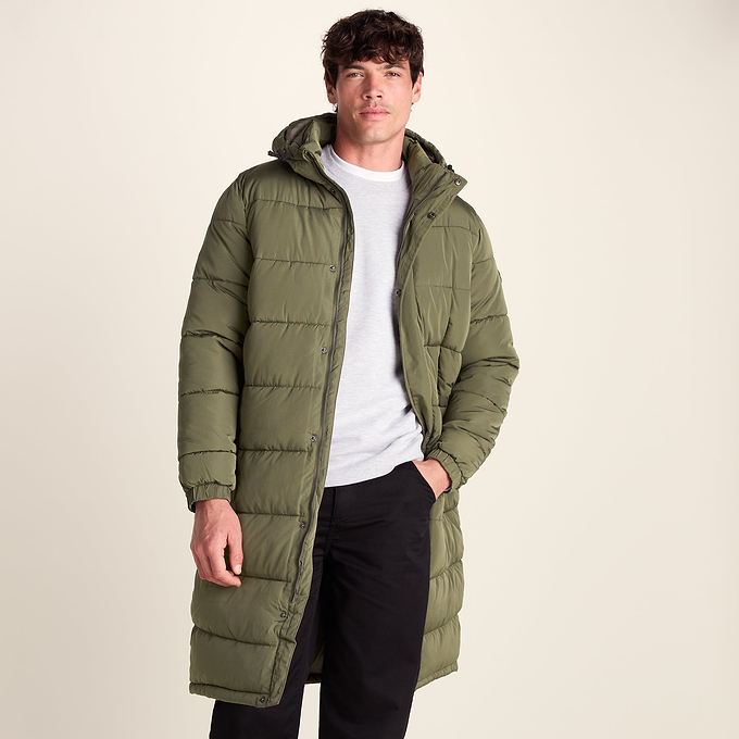 Langrick Mens Long Insulated Jacket - Khaki