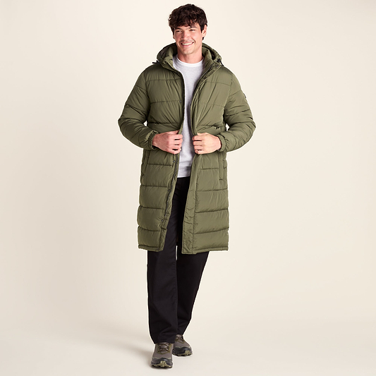 Langrick Mens Long Insulated Jacket - Khaki