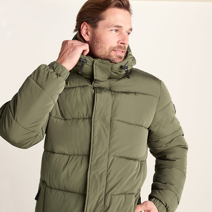 Langrick Mens Long Insulated Jacket - Khaki