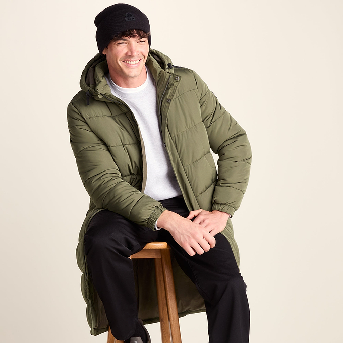 Langrick Mens Long Insulated Jacket - Khaki