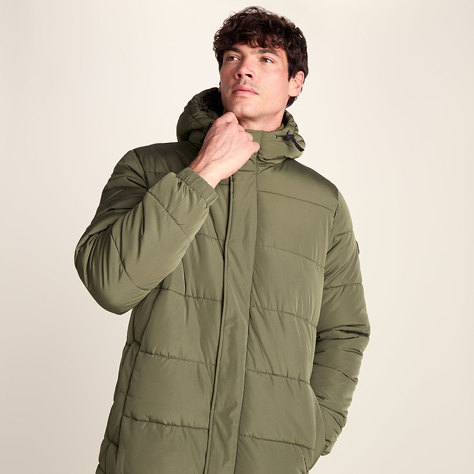 Langrick Mens Long Insulated Jacket - Khaki