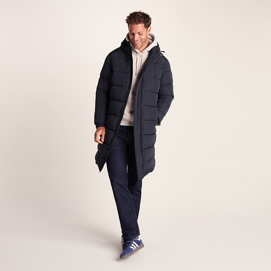 Langrick Mens Long Insulated Jacket - Dark Indigo