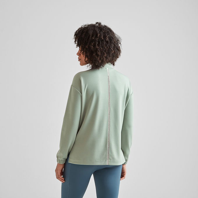 Larelle Womens Half Zip Sweatshirt - Pistachio