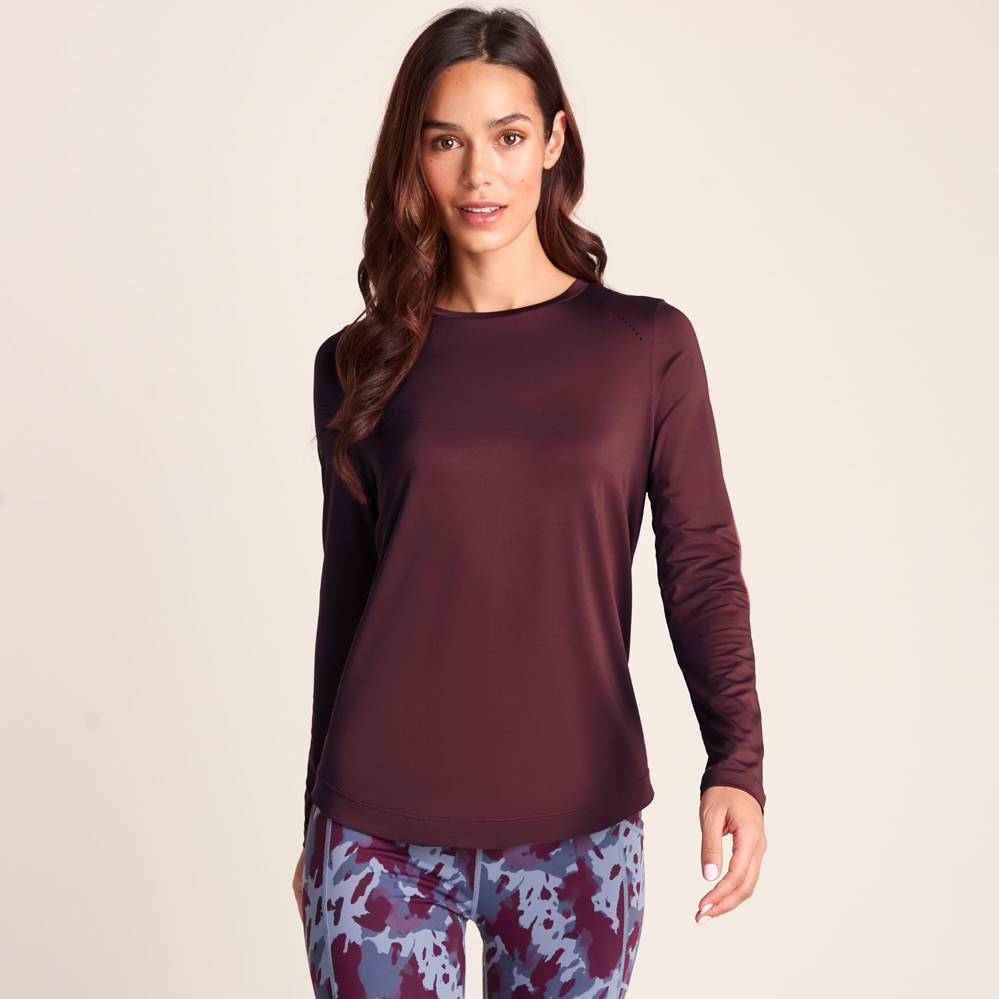 Leonie Womens Long Sleeve Performance Top - Black Raspberry – TOG24