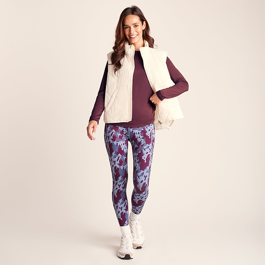 Leonie Womens Long Sleeve Performance Top - Black Raspberry