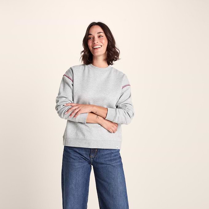 Lillia Womens Supersoft Sweat - Light Grey Marl