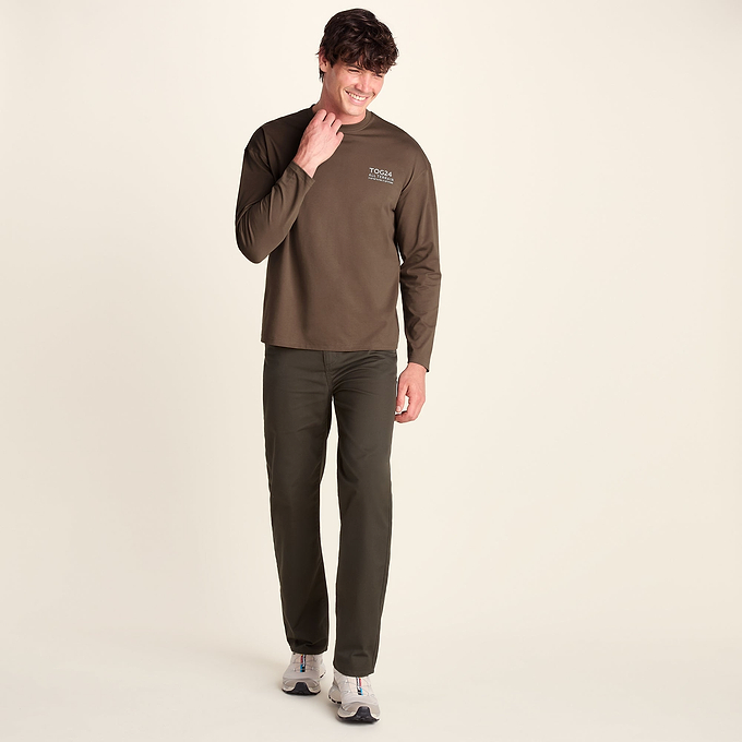 Lloyd Mens Premium Heavyweight 100% Cotton Jersey Top - Ash Brown