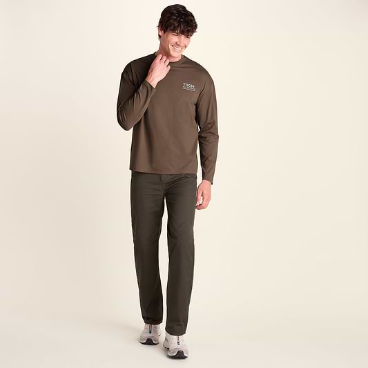 Lloyd Mens Premium Heavyweight 100% Cotton Jersey Top - Ash Brown