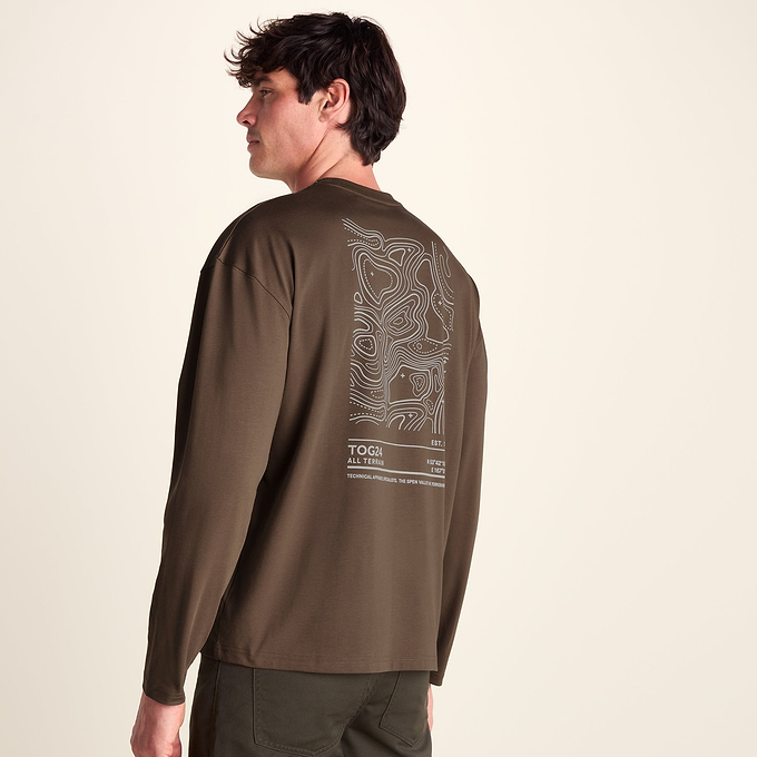 Lloyd Mens Premium Heavyweight 100% Cotton Jersey Top - Ash Brown