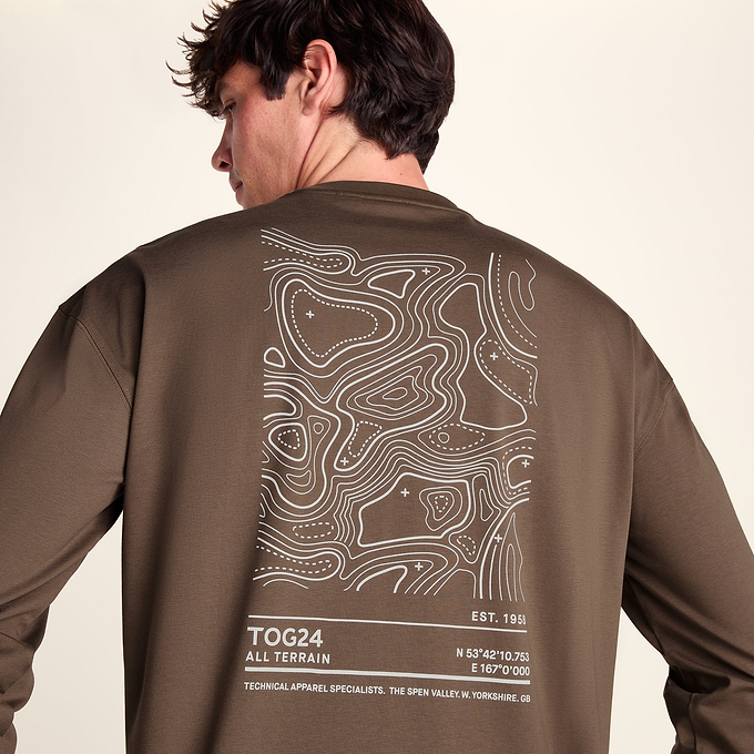 Lloyd Mens Premium Heavyweight 100% Cotton Jersey Top - Ash Brown