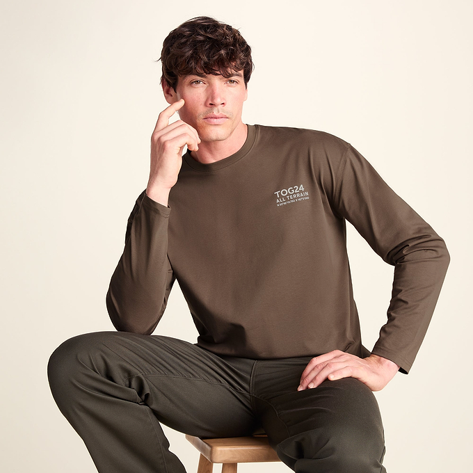 Lloyd Mens Premium Heavyweight 100% Cotton Jersey Top - Ash Brown