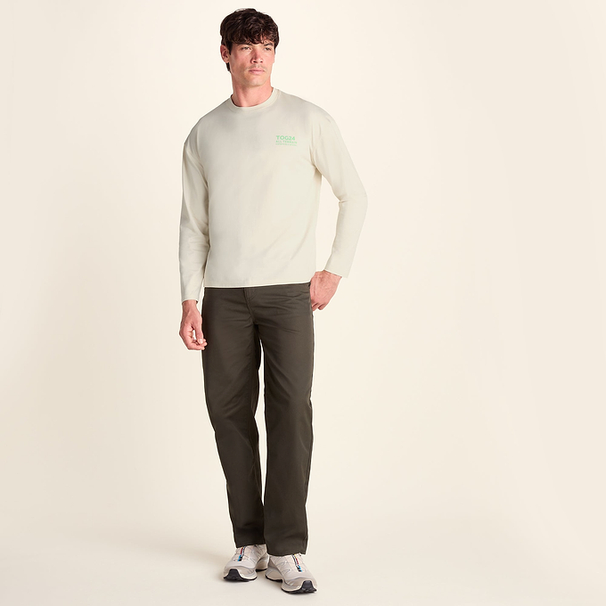 Lloyd Mens Premium Heavyweight 100% Cotton Jersey Top - Buttercream