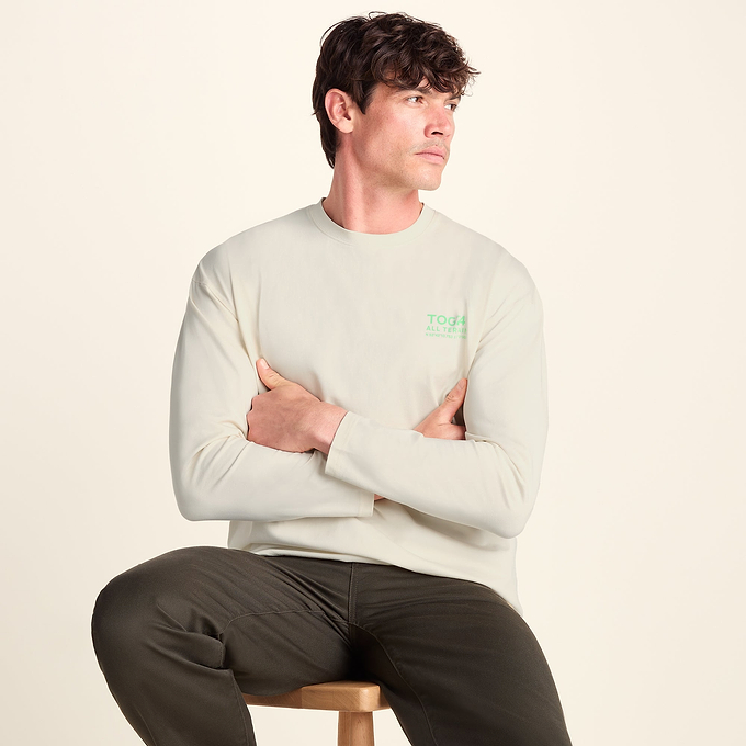 Lloyd Mens Premium Heavyweight 100% Cotton Jersey Top - Buttercream