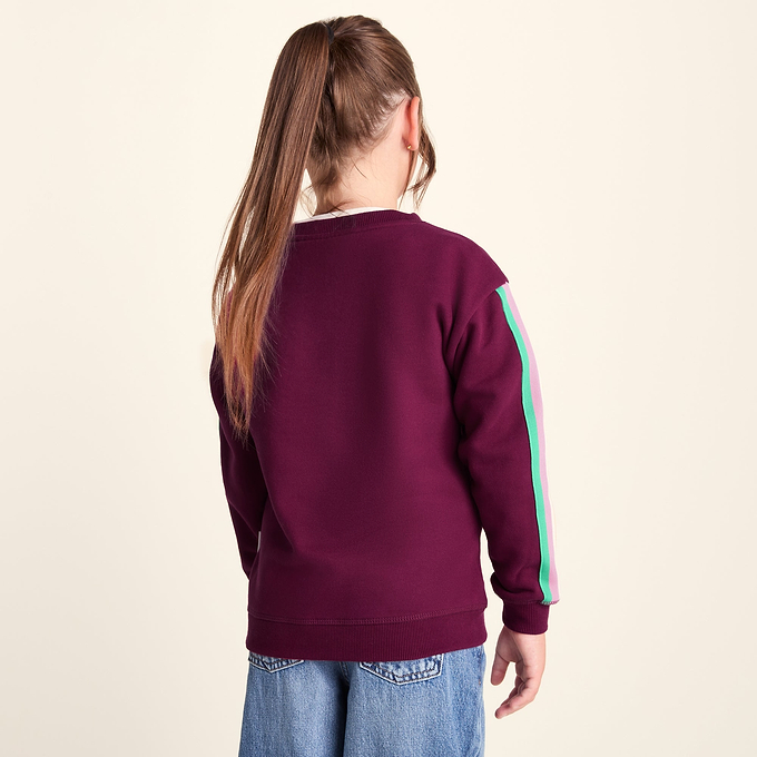 Lonk Shaun the Sheep Kids Supersoft Graphic Crew Neck Sweatshirt - Beetroot Red