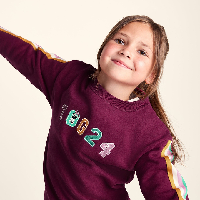 Lonk Shaun the Sheep Kids Supersoft Graphic Crew Neck Sweatshirt - Beetroot Red