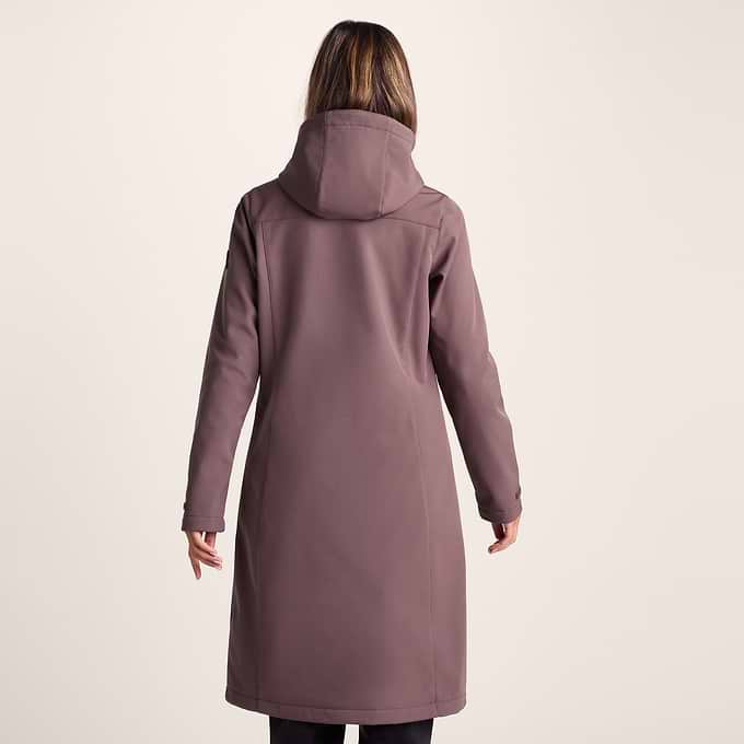 Marina Womens Long Water Resistant Softshell Jacket - Dark Mauve