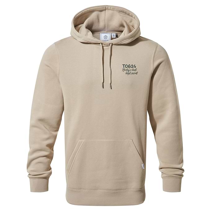 Marsden Mens Supersoft Knit Look Fleece Hoody - Hazelnut