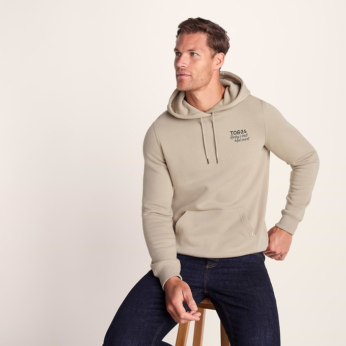 Marsden Mens Supersoft Knit Look Fleece Hoody - Hazelnut