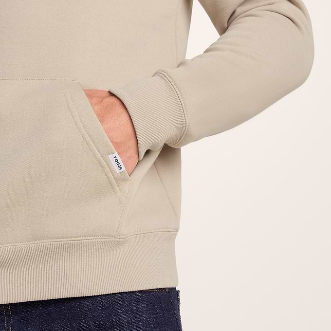 Marsden Mens Supersoft Knit Look Fleece Hoody - Hazelnut