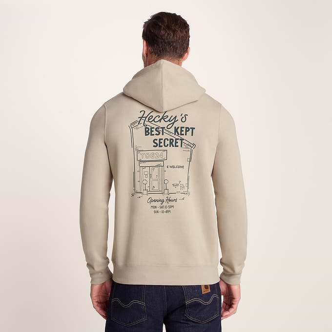 Marsden Mens Supersoft Knit Look Fleece Hoody - Hazelnut