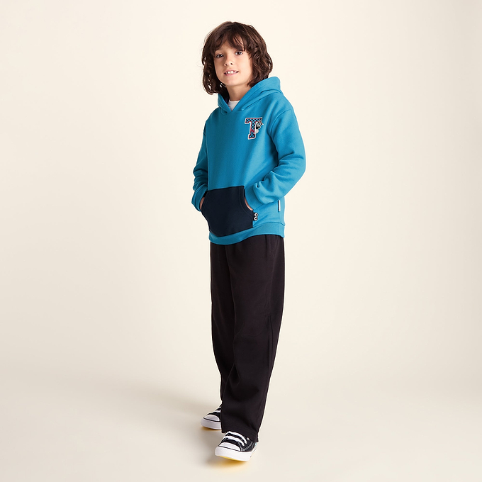 Masham Shaun the Sheep Kids Supersoft Overhead Hoodie - Bondi Blue