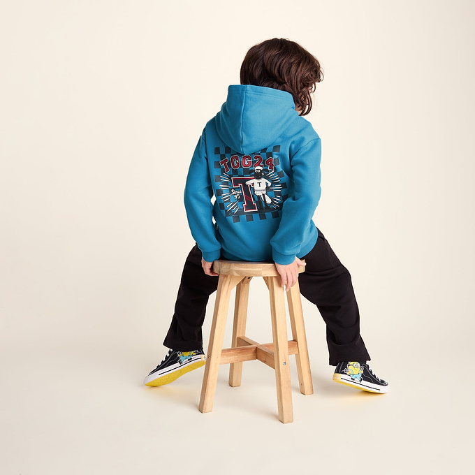 Masham Shaun the Sheep Kids Supersoft Overhead Hoodie - Bondi Blue