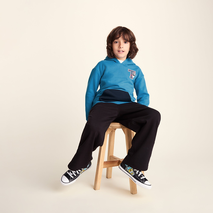 Masham Shaun the Sheep Kids Supersoft Overhead Hoodie - Bondi Blue