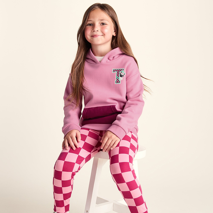 Masham Shaun the Sheep Kids Supersoft Overhead Hoodie - Beetroot Red