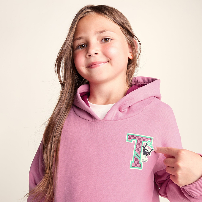 Masham Shaun the Sheep Kids Supersoft Overhead Hoodie - Beetroot Red