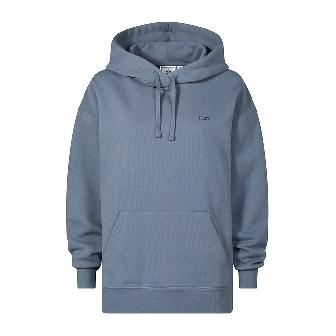 Meera Womens 100% Cotton Relaxed Fit Hoody - Smokey Blue