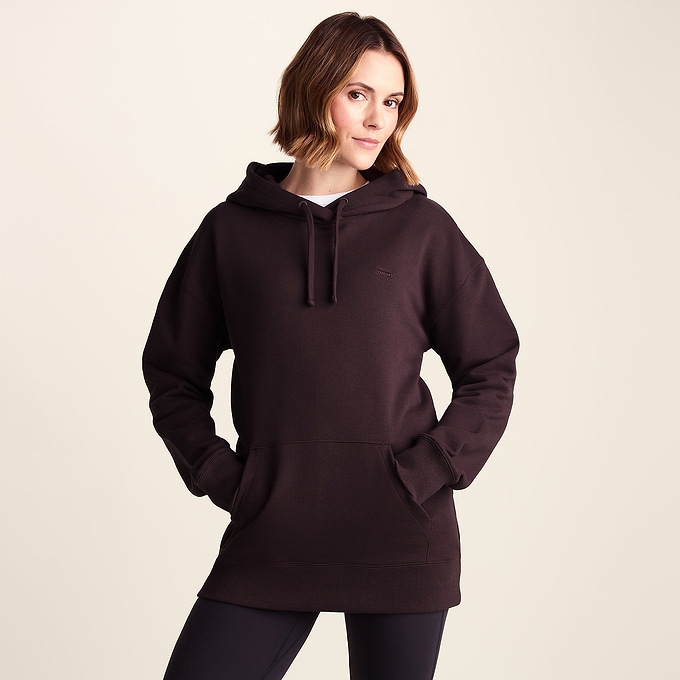 Meera Womens 100% Cotton Relaxed Fit Hoody - Huckleberry