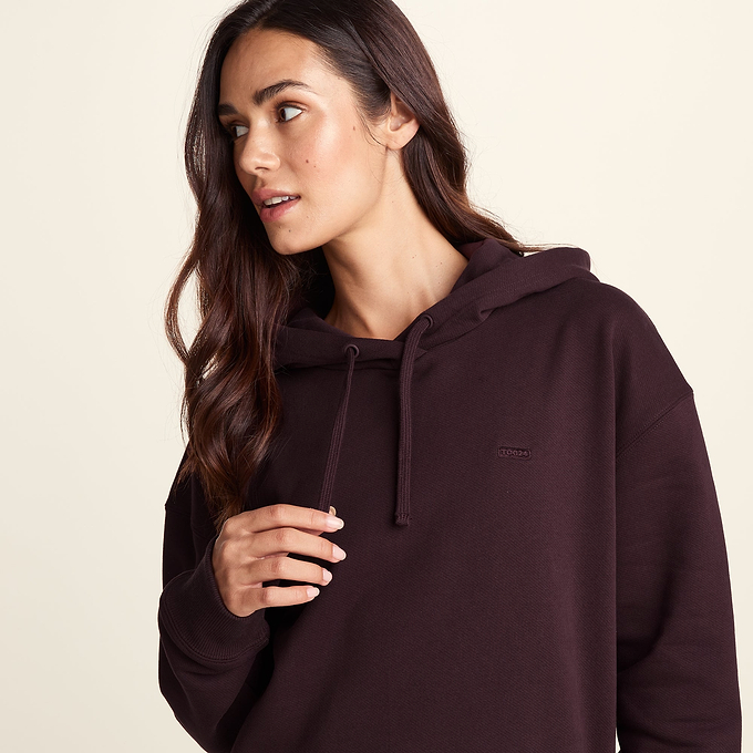 Meera Womens 100% Cotton Relaxed Fit Hoody - Huckleberry