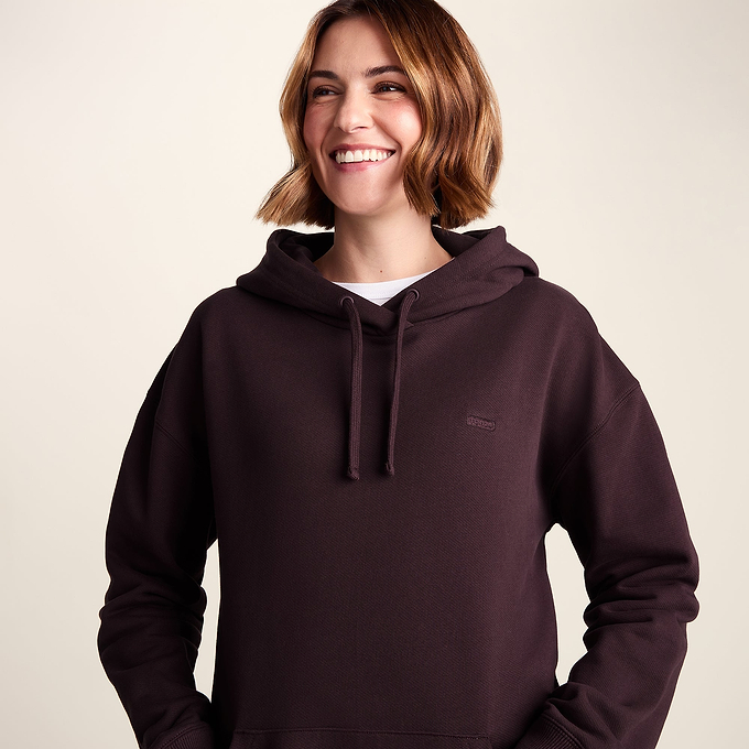 Meera Womens 100% Cotton Relaxed Fit Hoody - Huckleberry