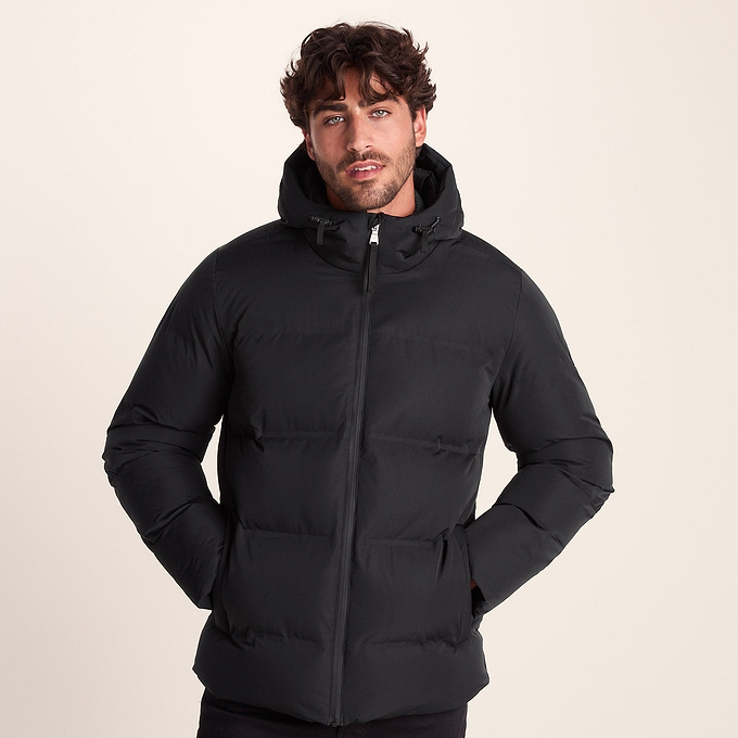 Menka Mens Shower Resistant Insulated Jacket - Black