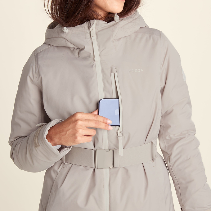 Meribel Womens Performance Waterproof Ski Jacket - Simply Taupe