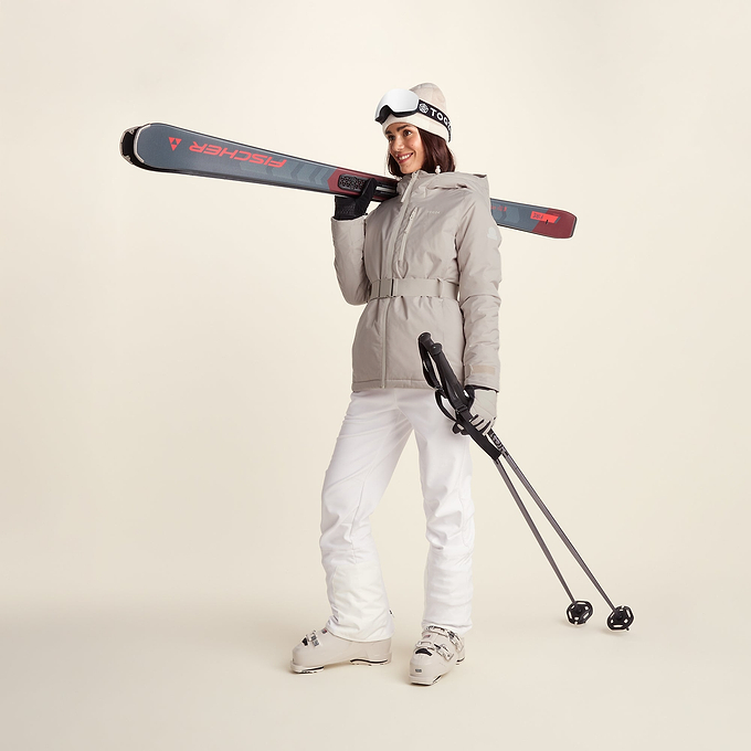 Meribel Womens Performance Waterproof Ski Jacket - Simply Taupe