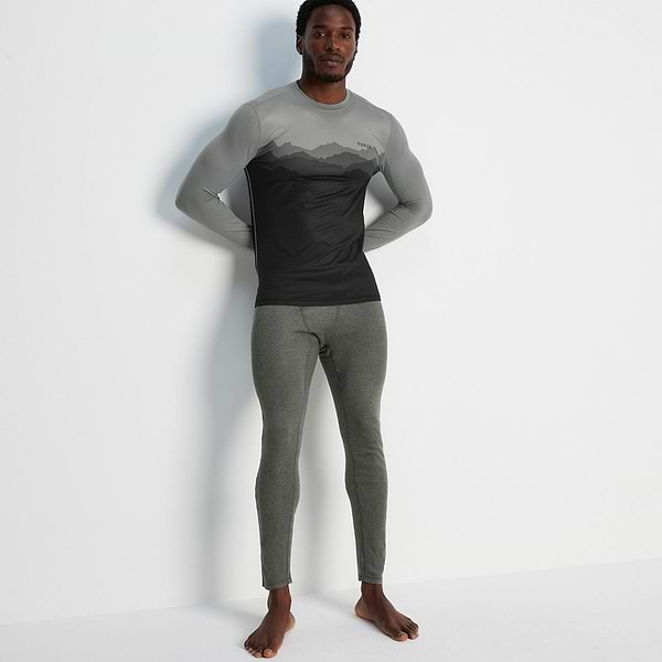 Meru Mens Cashmere Touch Leggings - Dark Grey Marl | TOG24