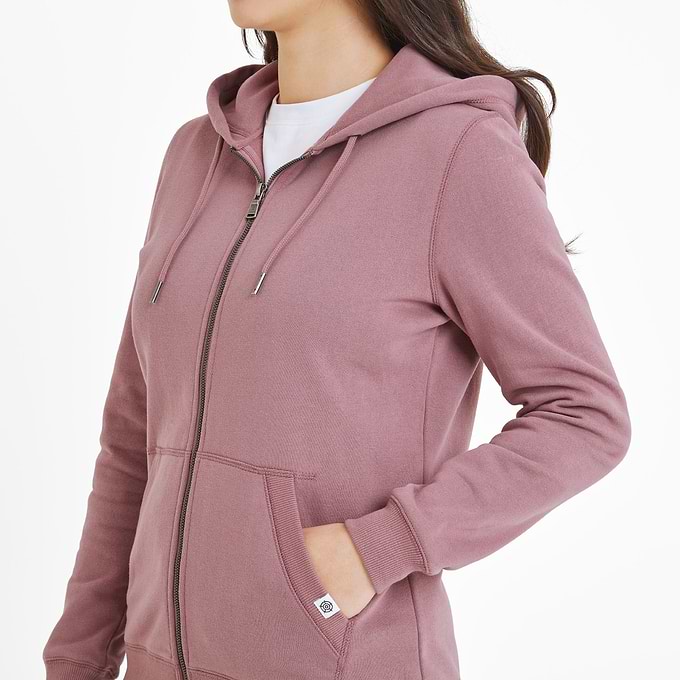 Mia Womens Supersoft Zip Hoody - Mauve