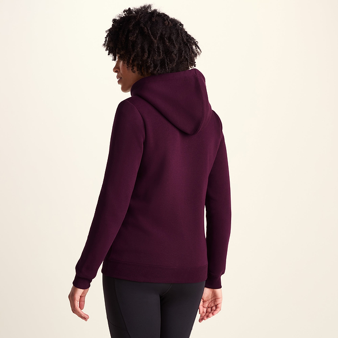Mia Womens Supersoft Zip Hoody  - Burgundy