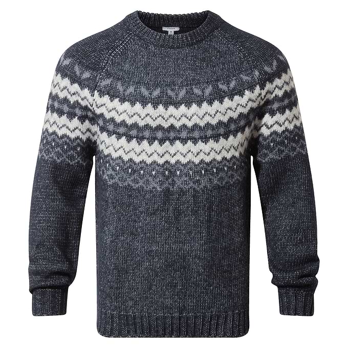 Michael Mens Chunky Knitted Jumper - Dark Indigo Marl